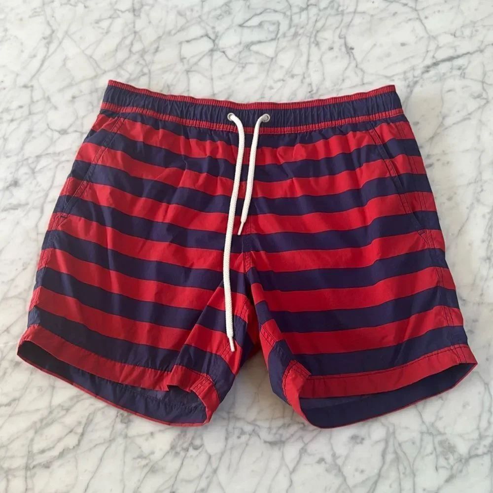 J. Crew Original Striped Swim Trunks Sz Small
